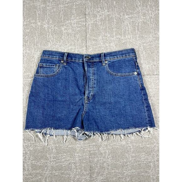 Everlane Pants - Everlane Button Fly Cheeky Cut Off Short Womens Size 30 Med Wash